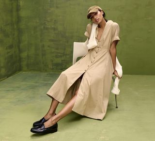 Jasmine Tookes wears banana republic classics in a banana republic campaign