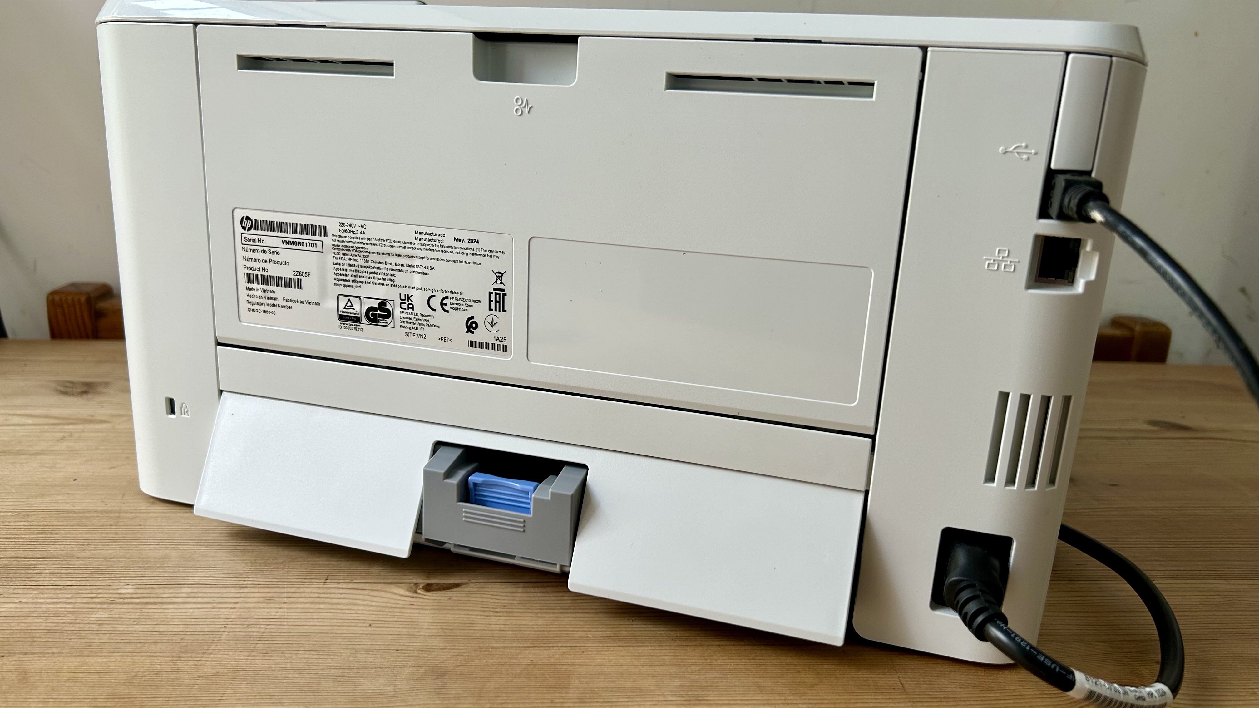 HP LaserJet Pro 4002dn on a white background