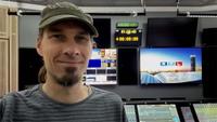 RTL Head of Audio Gerhard Ruberg with Lawo consoles in the network&rsquo;s new audio control room. 