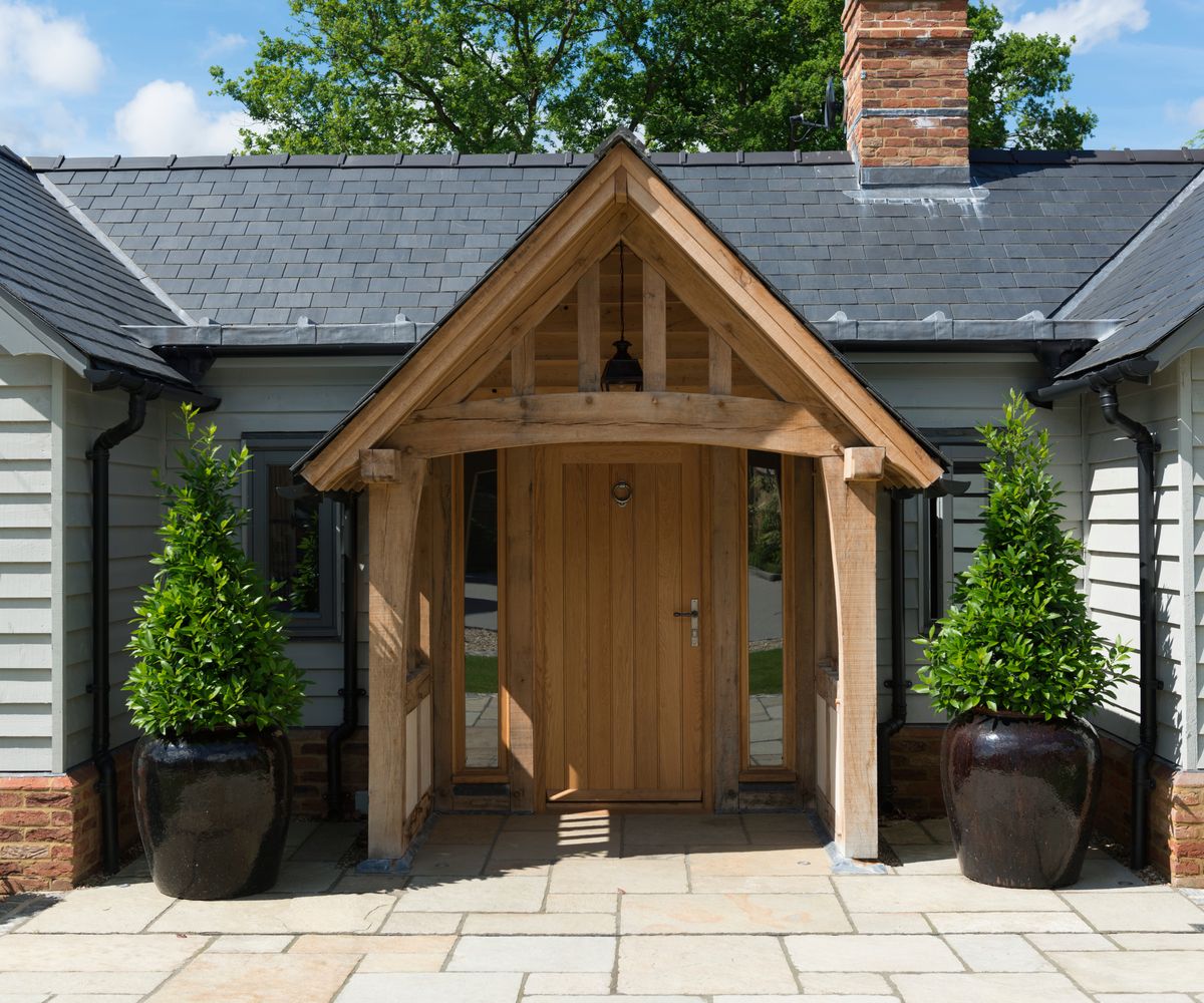 12 oak frame porch ideas that are pretty, practical and can be sized to ...