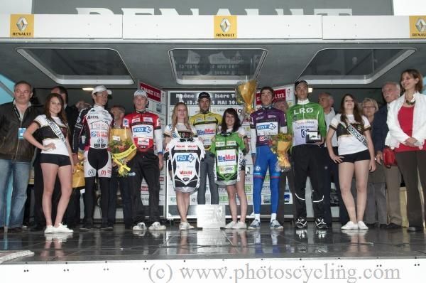 The podium after stage 3
