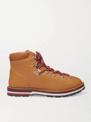 Moncler Blanche Shearling-Lined Ankle Boots