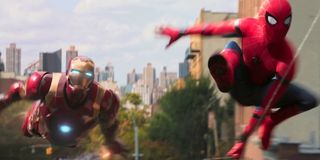 Iron Man and Spider-Man in Homecoming