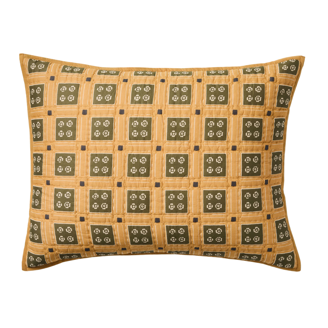 West Elm, Pierce &amp;amp; Ward Floral Grid Sham