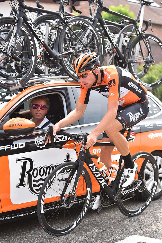 Not all the Team Roompot riders are running disc brakes at the Eneco Tour