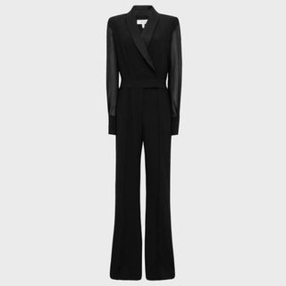 reiss black tuxedo jumpsuit