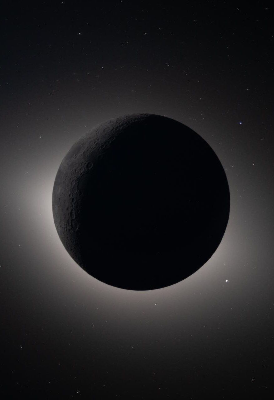 Um eclipse lunar capturado pela tripulação da Artemis 2