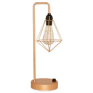 copper lamp with white background
