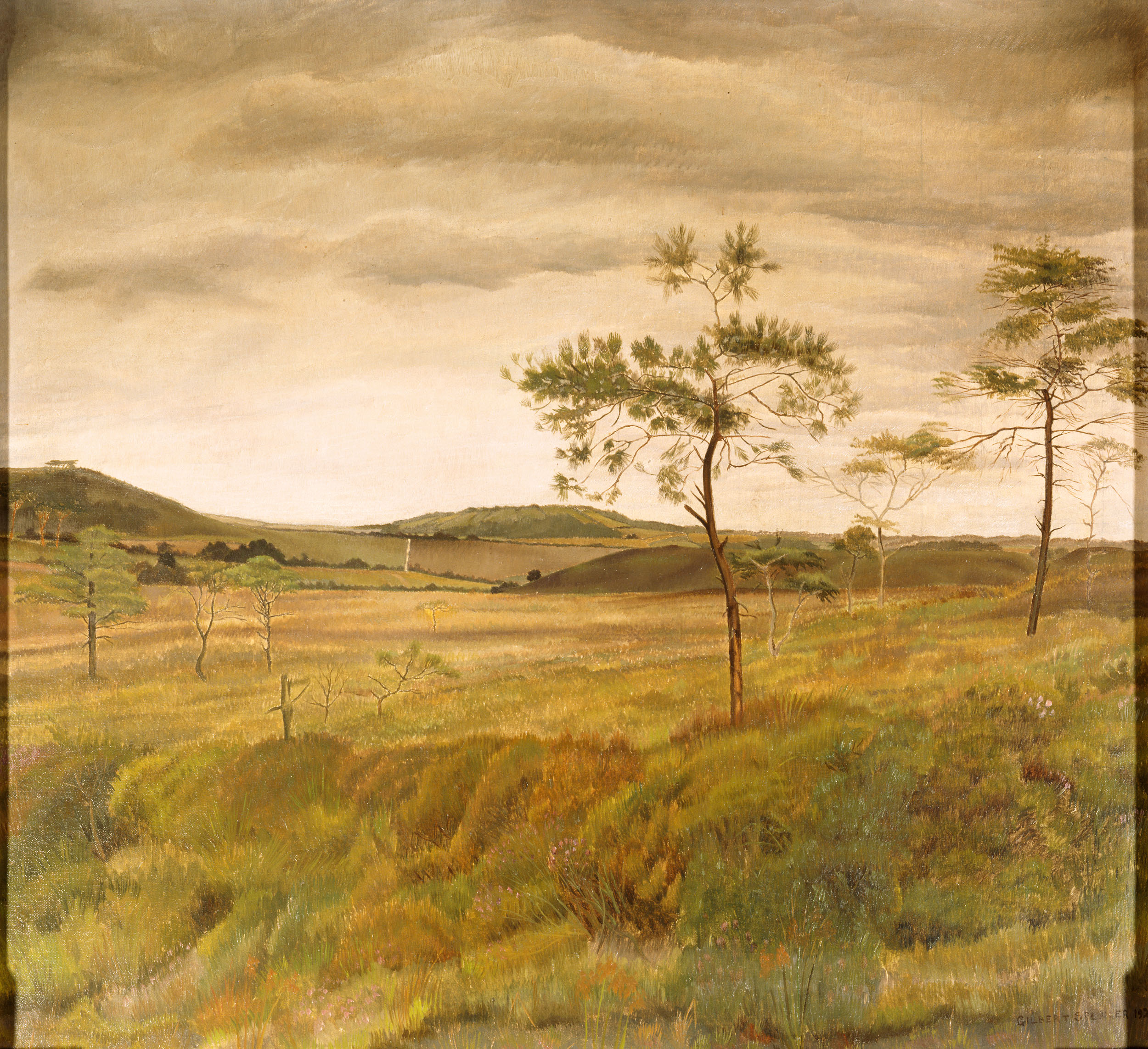 Fig 7: Egdon Heath from Clouds Hill by Gilbert Spencer, 1924, of Thomas Hardy&amp;rsquo;s &amp;lsquo;wintry heath&amp;rsquo;, which Lawrence had recognised immediately. The painting remains at Clouds Hill.