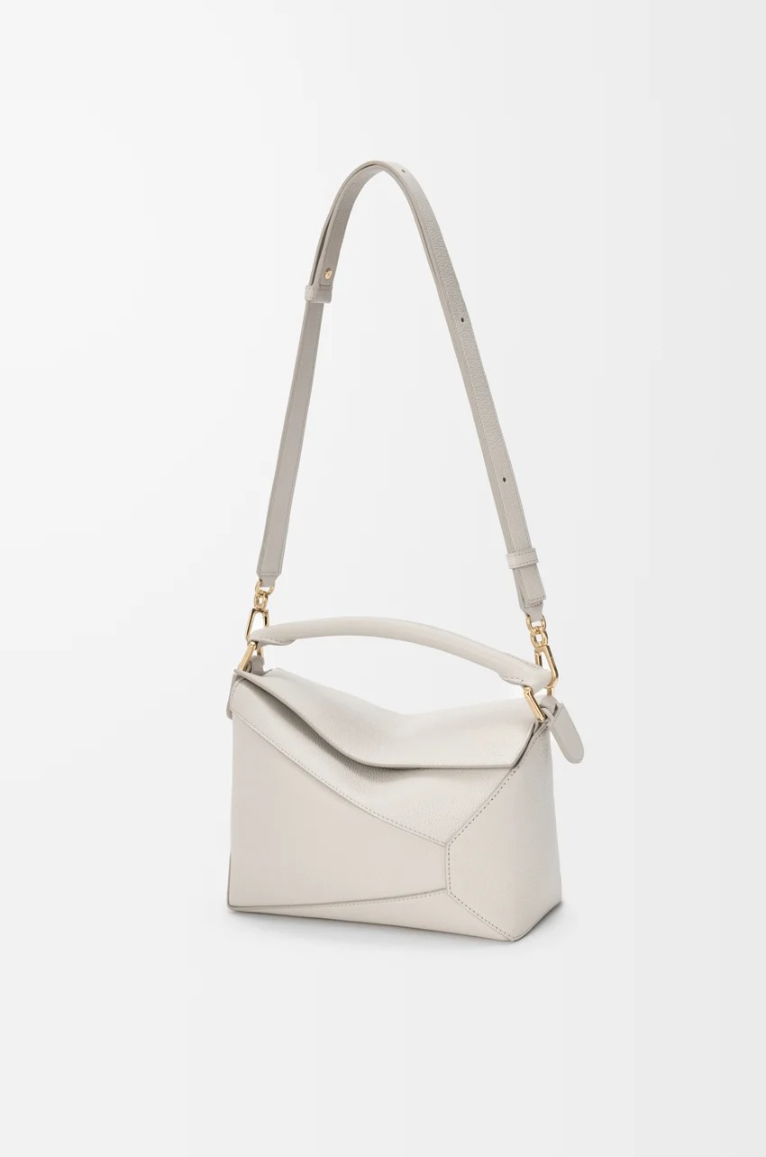 Puzzle Fold Tote in Shiny Calfskin