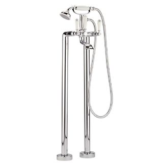 chrome floor mounted bath tap