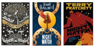 Penguin fantasy-themed Cover Design Award shortlisted entries for Terry Pratchett's Night Watch and A Wrinkle in Time