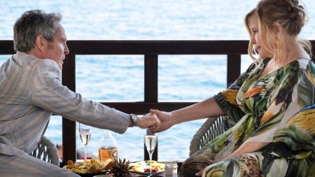 Tom Hollander and Jennifer Coolidge in The White Lotus season 2