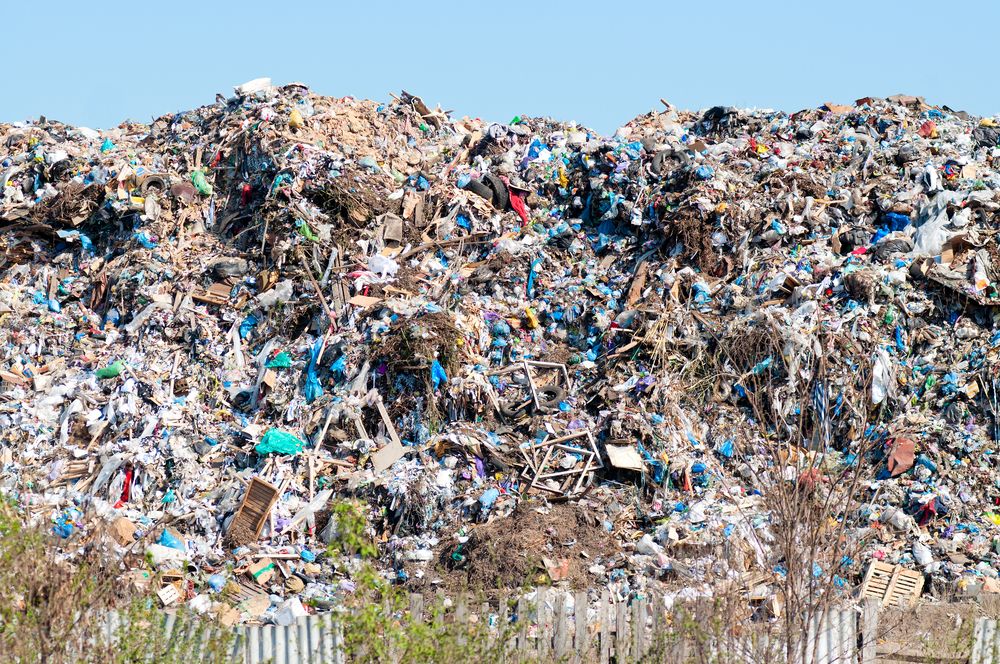 bottles in landfill