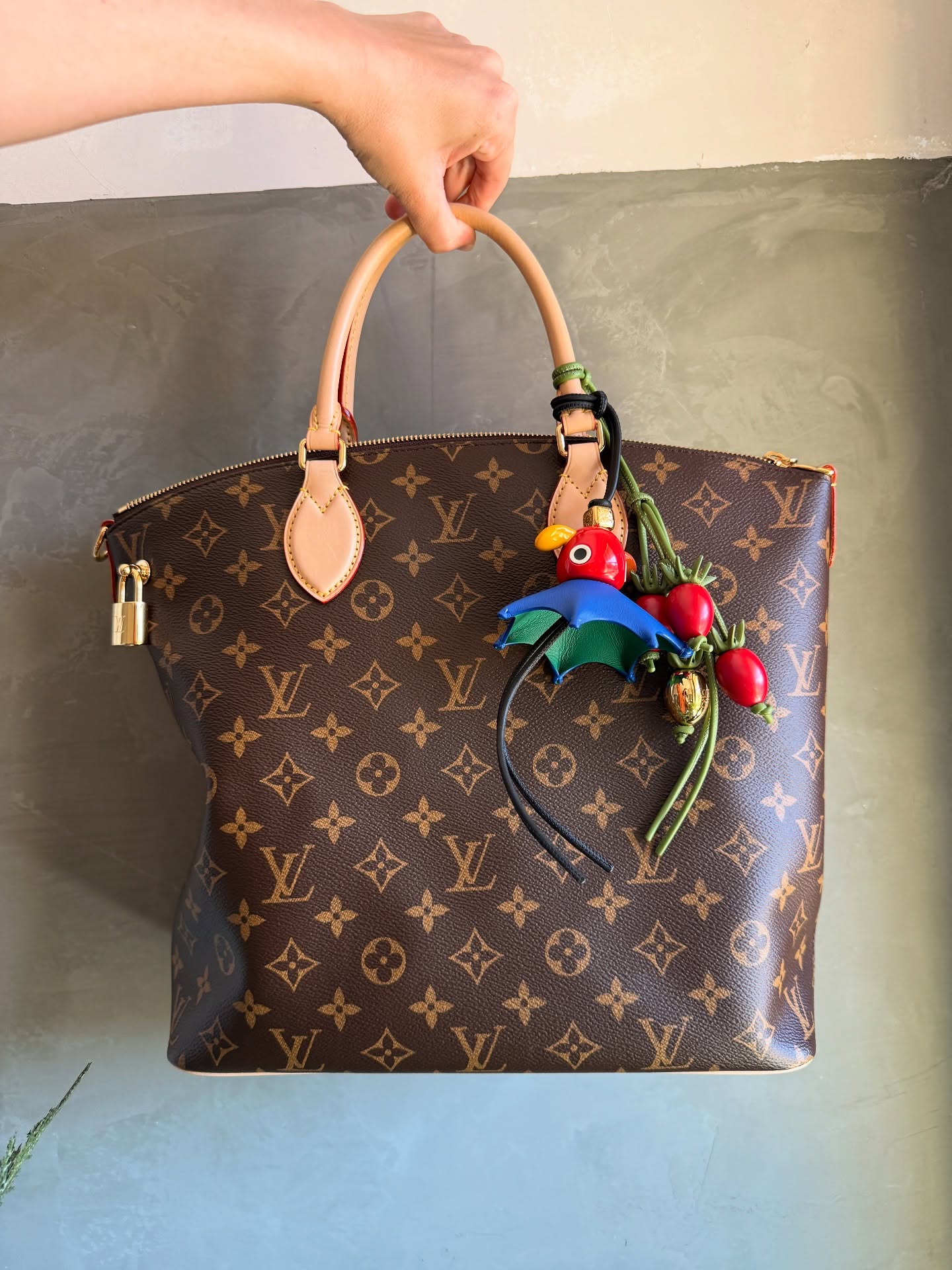 Rachel Whitehouse showing her accessories