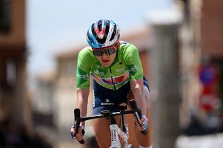 Chloe Dygert ended up fourth overall after Lagunas de Neila