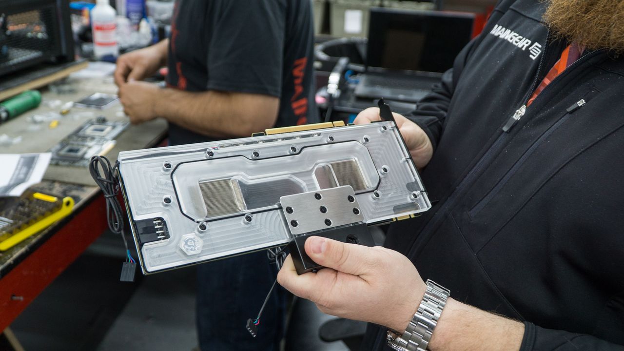 Maingear's custom-fitting these Quadro GPUs to a new motherboard for a silent rendering rig.