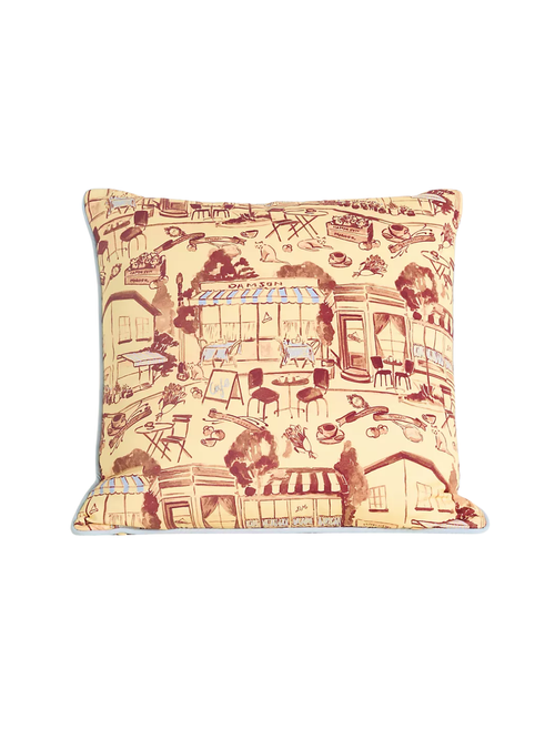 Damson Madder Cotton Printed Pillow