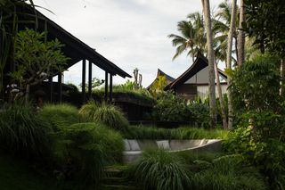 Uma villa leafy interior in Bali