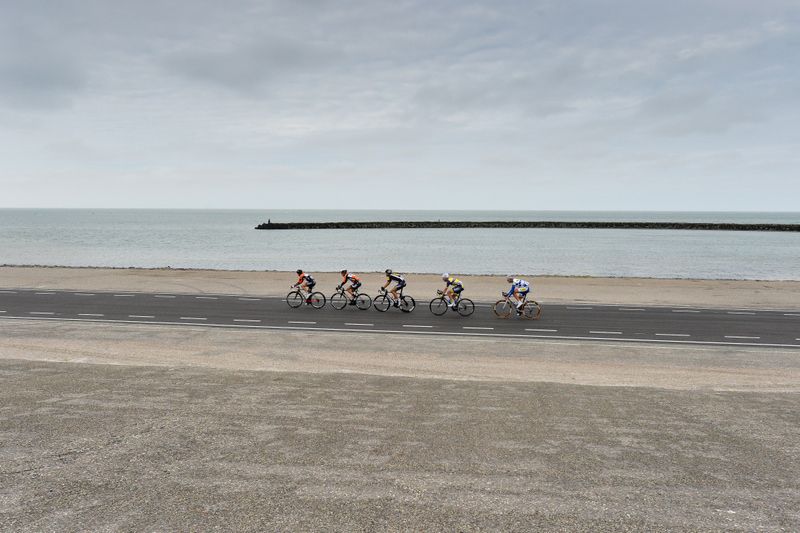 The race followed the coastline for the first part of the stage today
