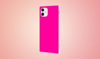Flaunt Square case for iPhone 12 mini in Neon Pink