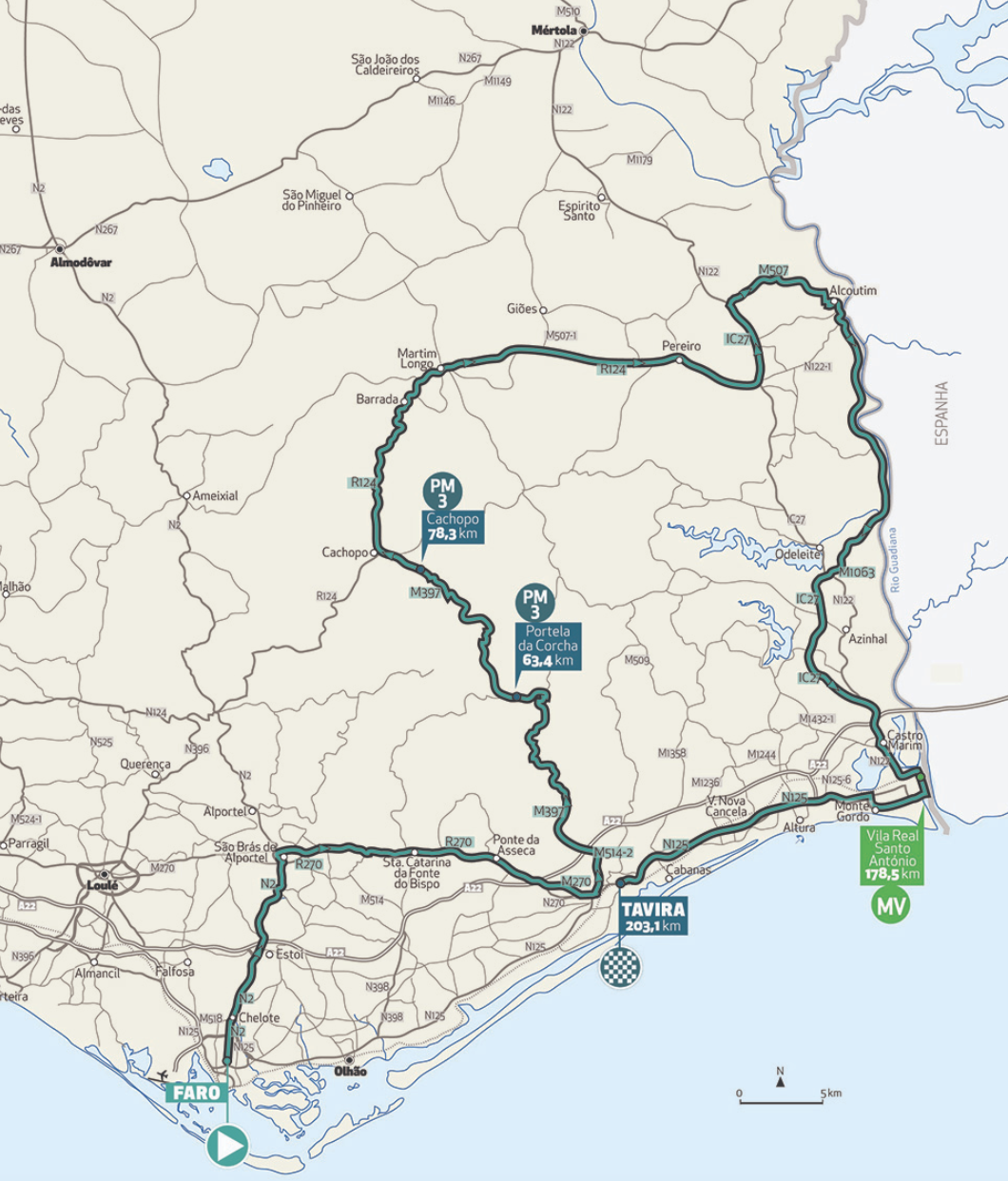Volta ao Algarve 2023 maps