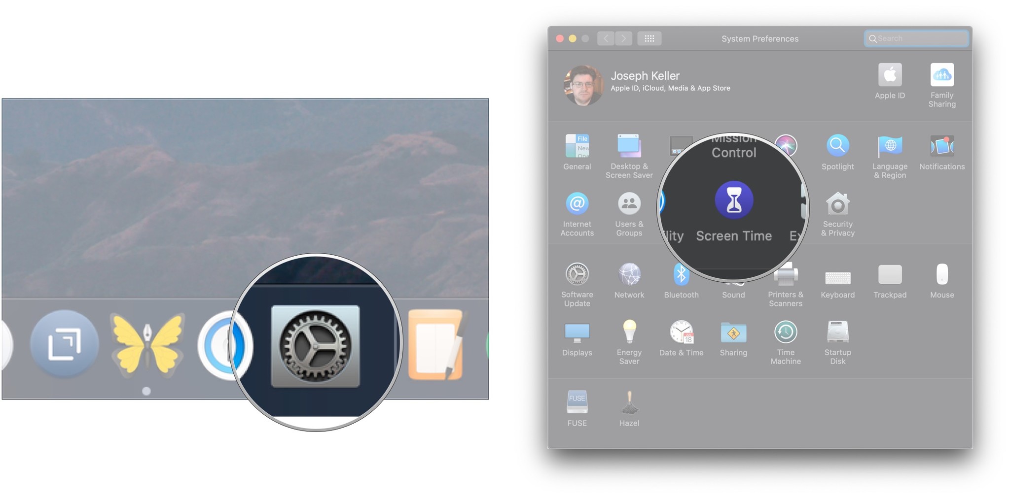 Open System Preferences, click Screen Time