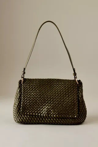 Melie Bianco Woven Shoulder Bag