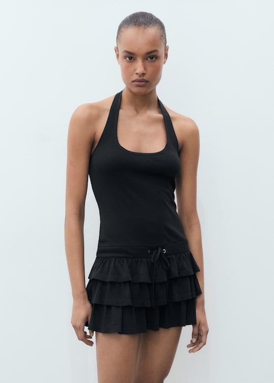 MANGO Short Ruffled Dress