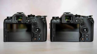 OM System OM-1 and OM-1 Mark II side by side