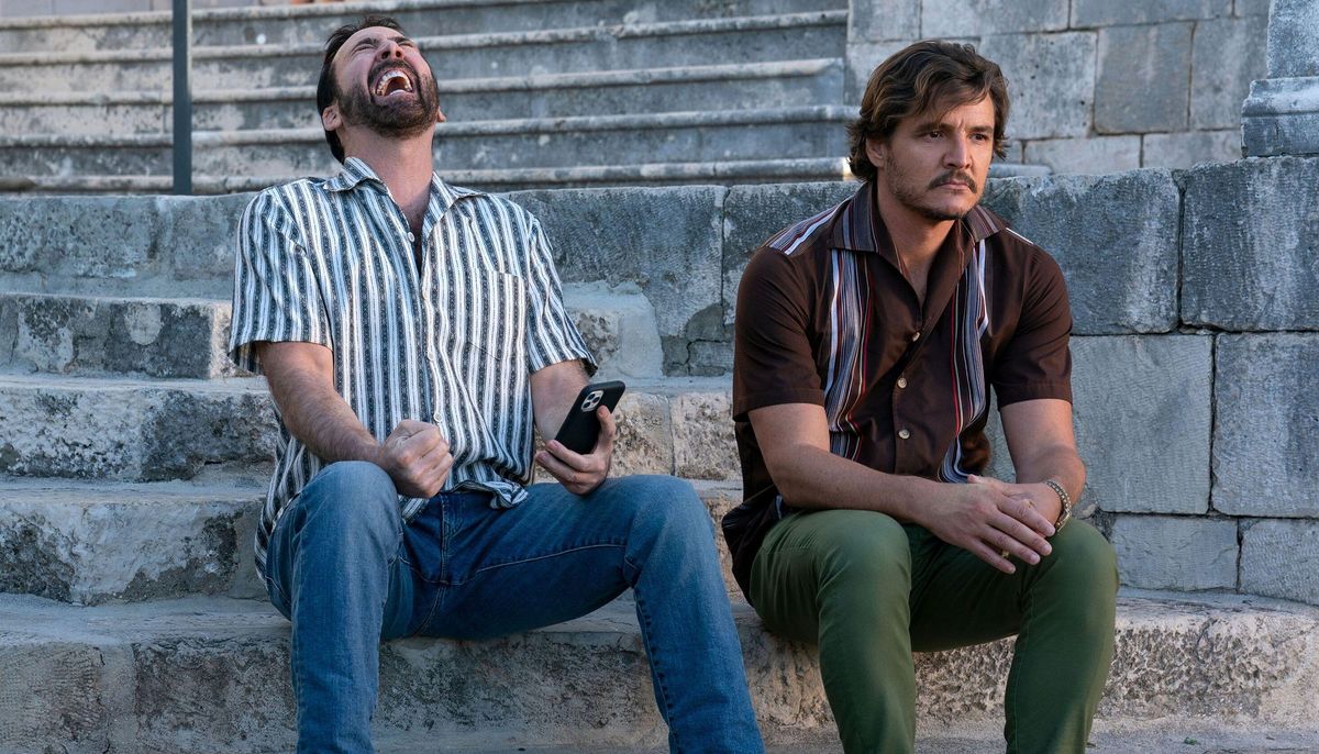 Nicolas Cage and Pedro Pascal in The Unbearable Weight of Massive Talent