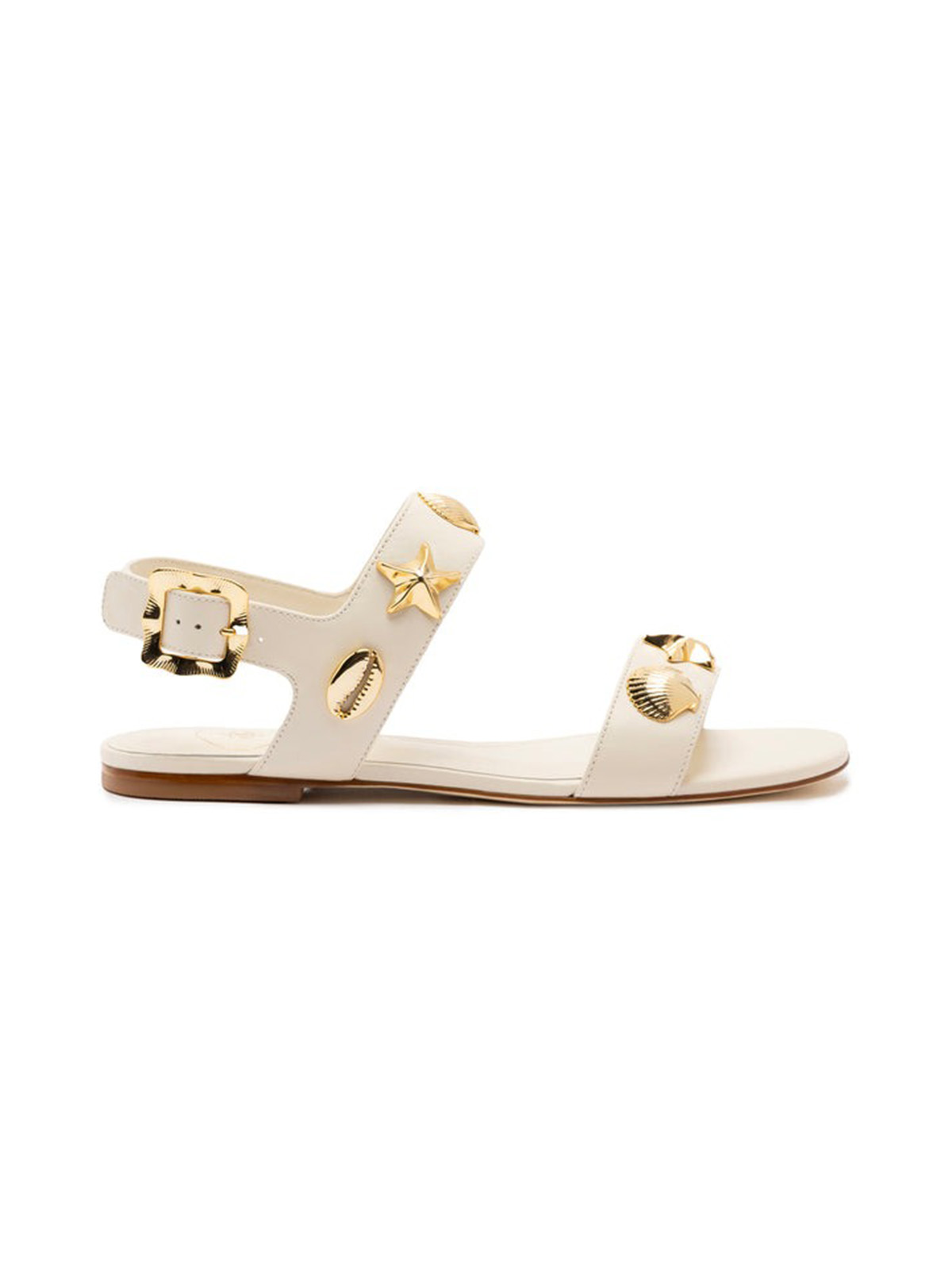 Madison Flat in Ivory Leather