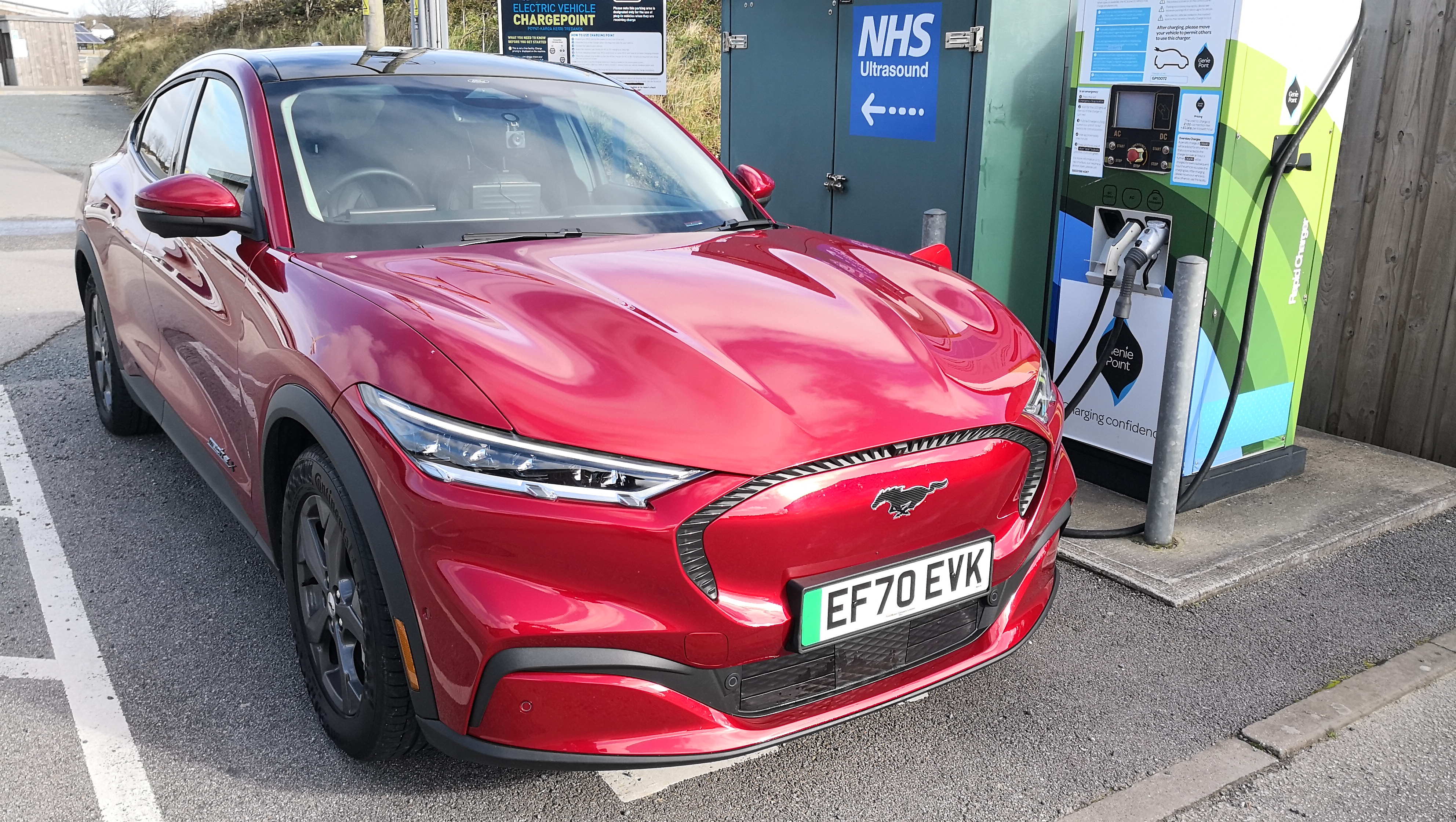 red ford mustang mach-e recharging