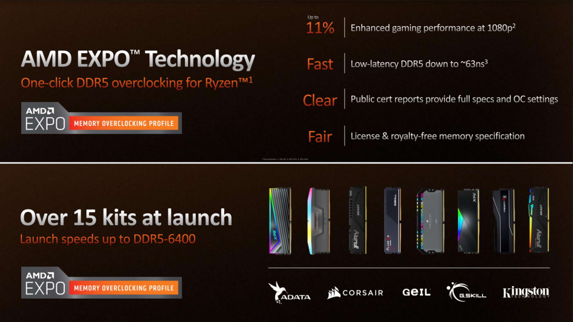 AMD EXPO bellek teknolojisi