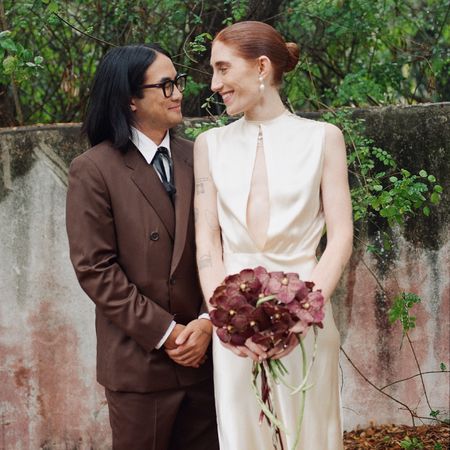 Sophia and Mik at their wedding.