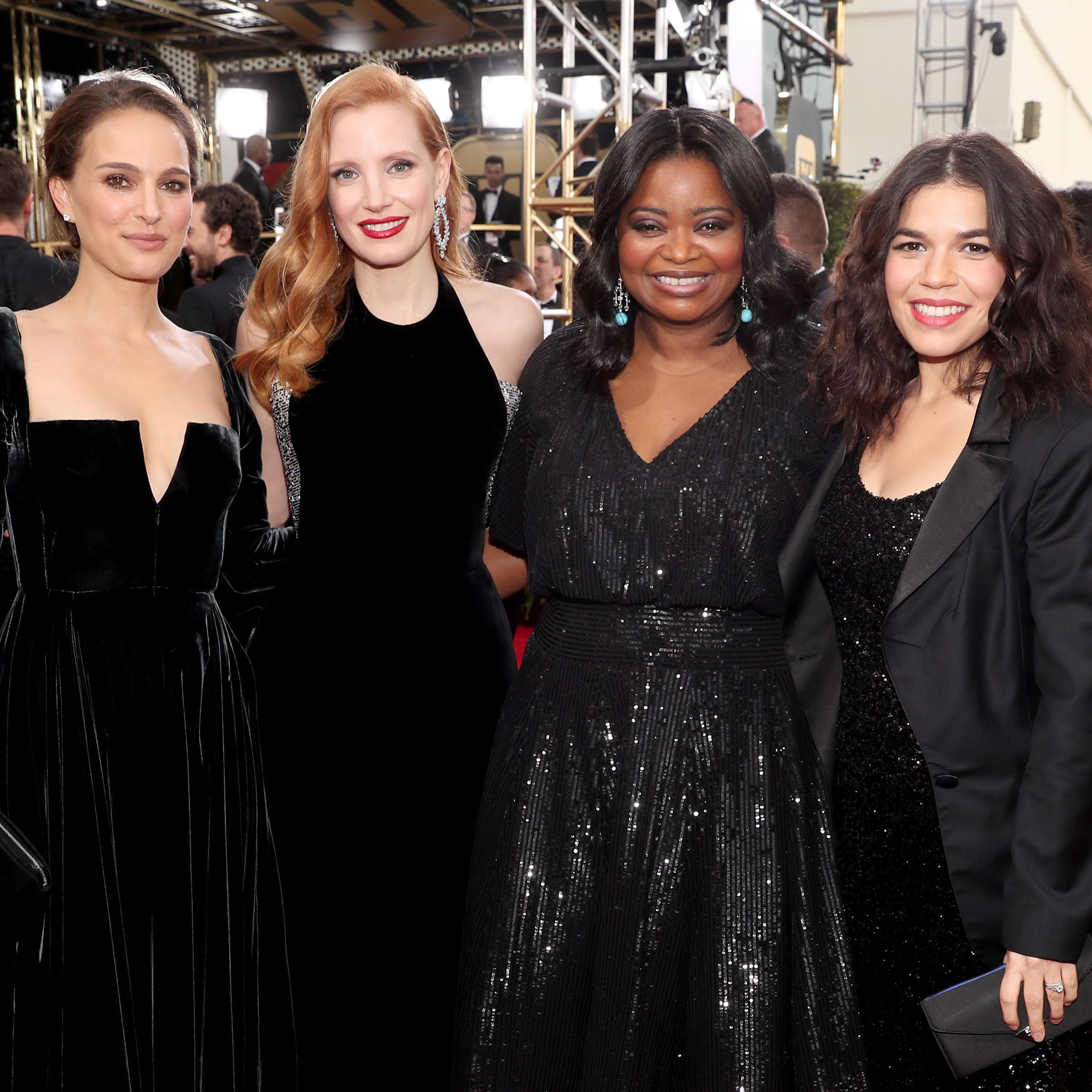 Millie Bobby Brown Wears Black Dress at Golden Globes 2018