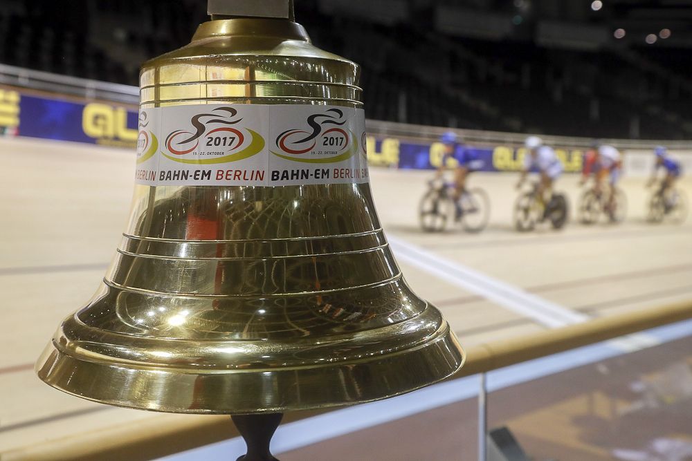 The official bell at the UEC Track European Championships in Berlin