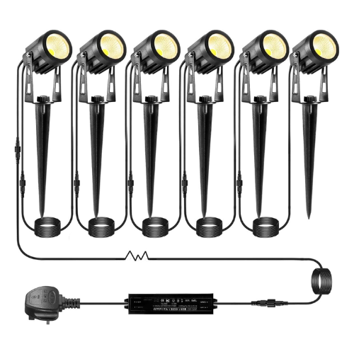 ECOWHO, Spike Waterproof Uplighter for Patio Path 