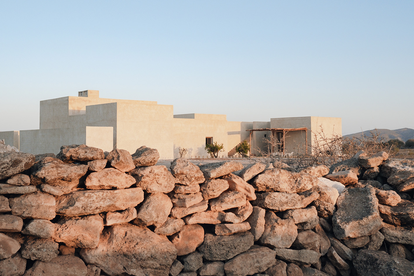 Moroccan villa DDAR, a retreat building in minimalist geometries and neutral tones 