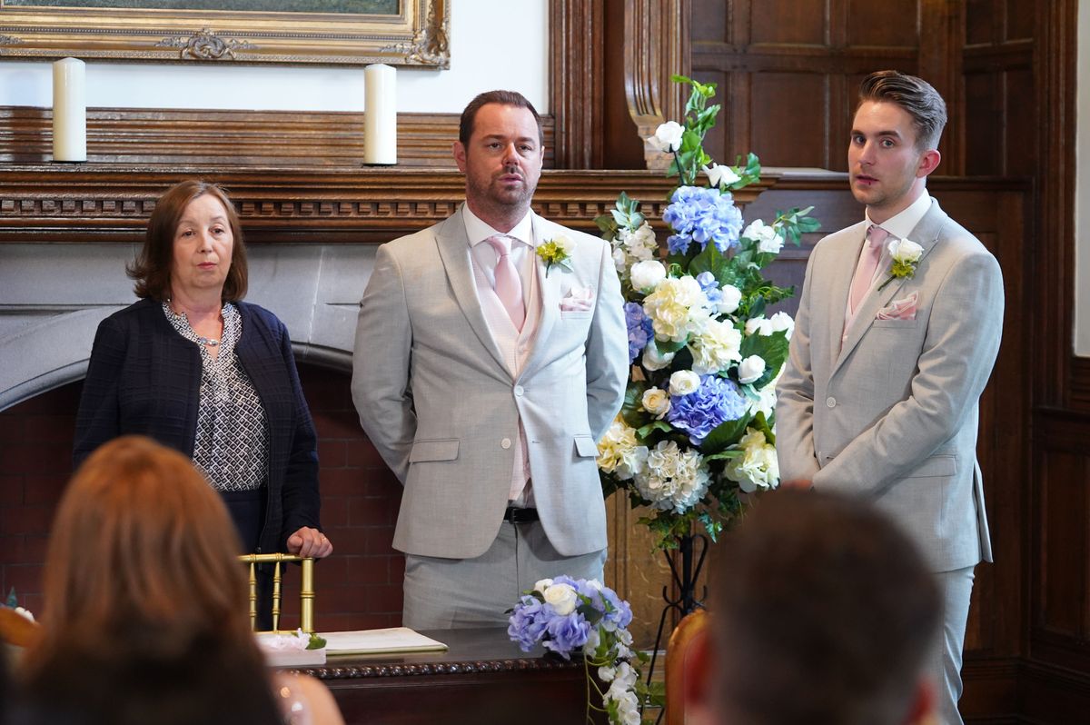 EastEnders Callum and Mick wait for Whitney