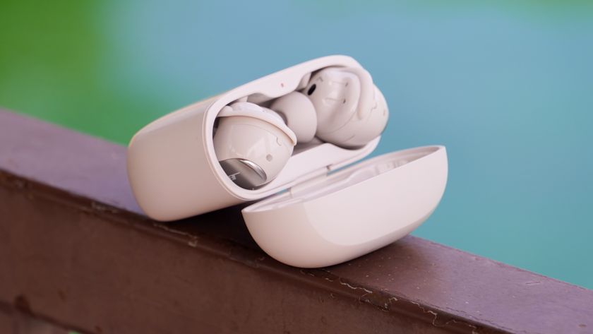 The Bose QuietComfort Ultra Gen 2 earbuds with their case opened. 