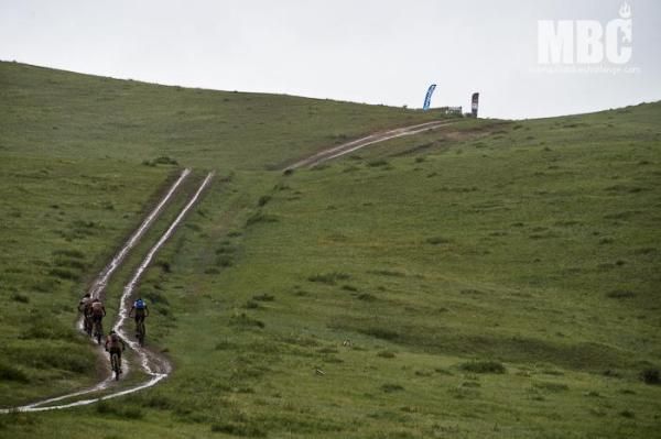 A long, muddy doubletrack section