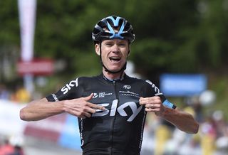 Chris Froome (Team Sky) wins stage 8 and the overall title at the Critérium du Dauphiné
