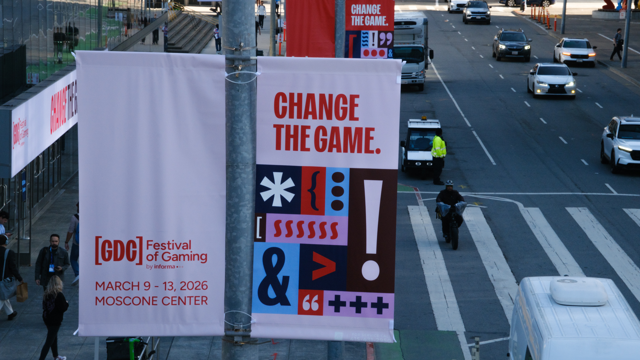 GDC 2026 sign which reads "Change the game."