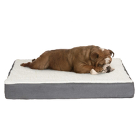 Petmaker Rectangular Gray Sherpa Pillow Dog Bed