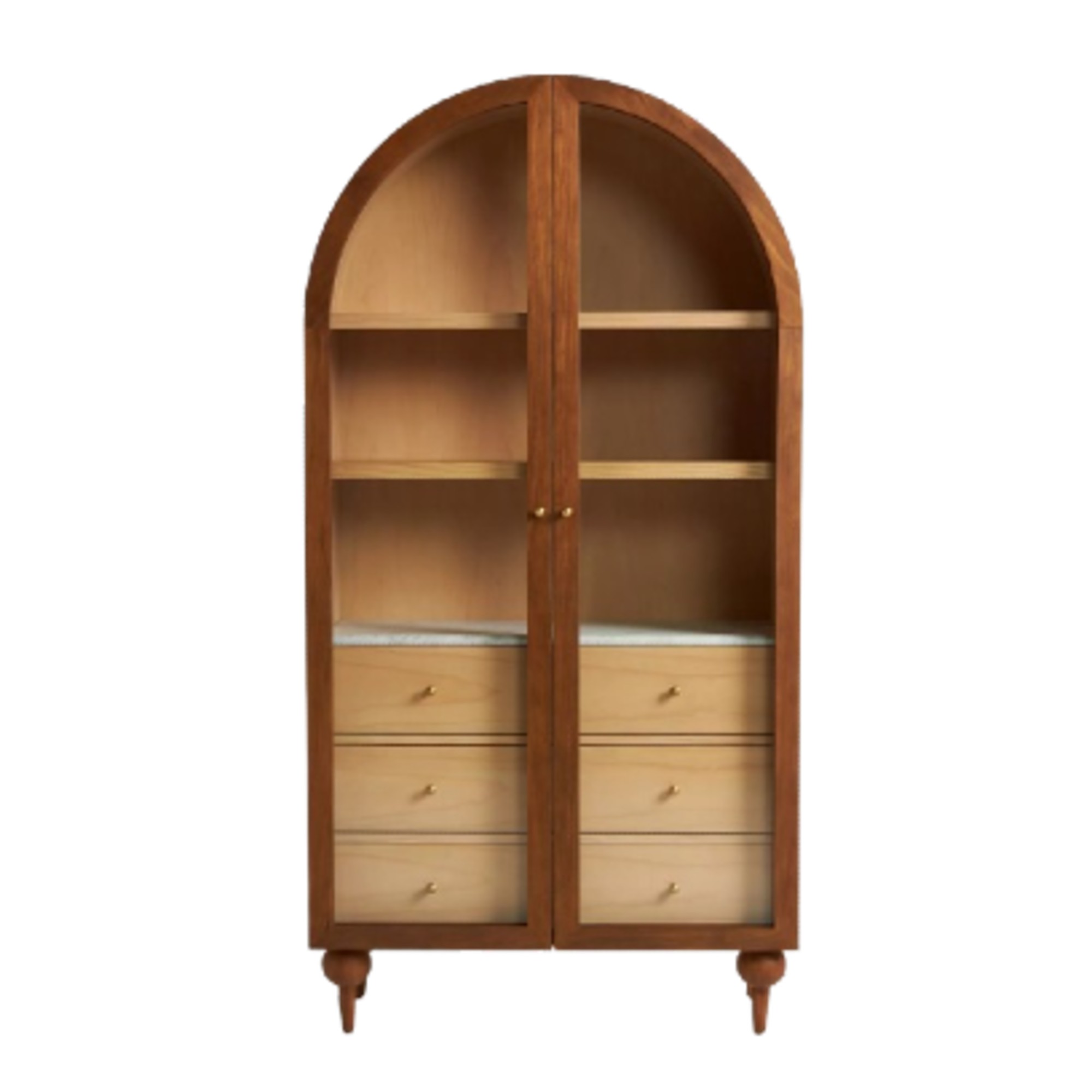 Anthropologie Fern Ash Wood Storage Cabinet