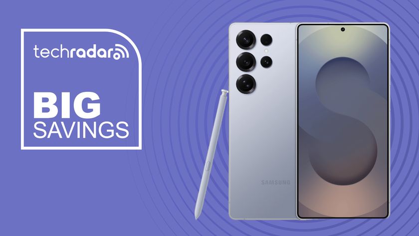 Samsung Galaxy S25 Ultra on a purple background. Text reads: Big savings