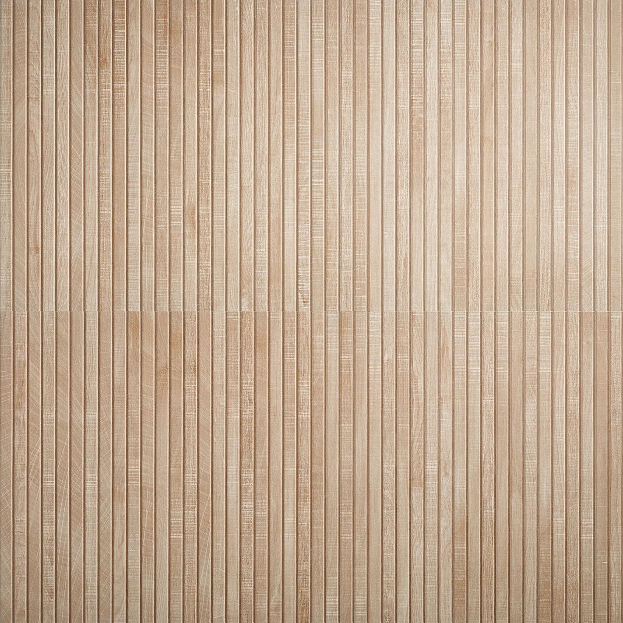 Auburn Ribbon 24 in. x 48 in. Porcelain Ribbed Wood Look Wall Tile