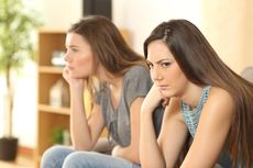 A woman is annoyed with a friend.