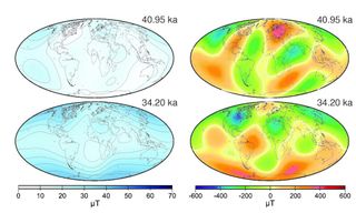 earth's magnetic field now and in times past